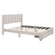 preview thumbnail 5 of 50, Pink Full Velvet Upholstered Bed with Large Storage Drawer - Chic & Functional