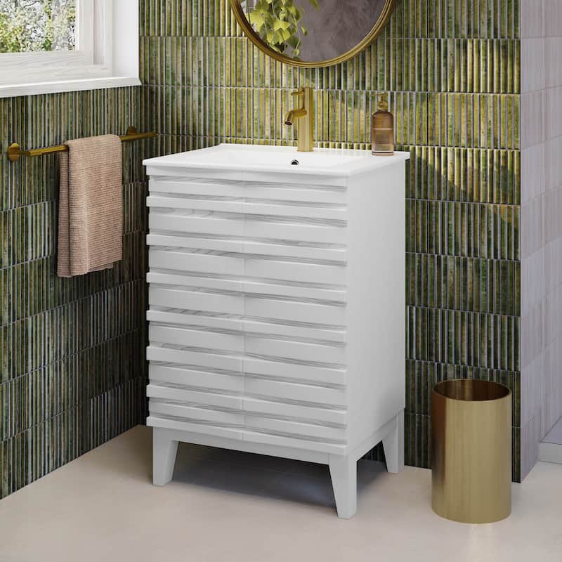 Cascade 24'' Bathroom Vanity In White