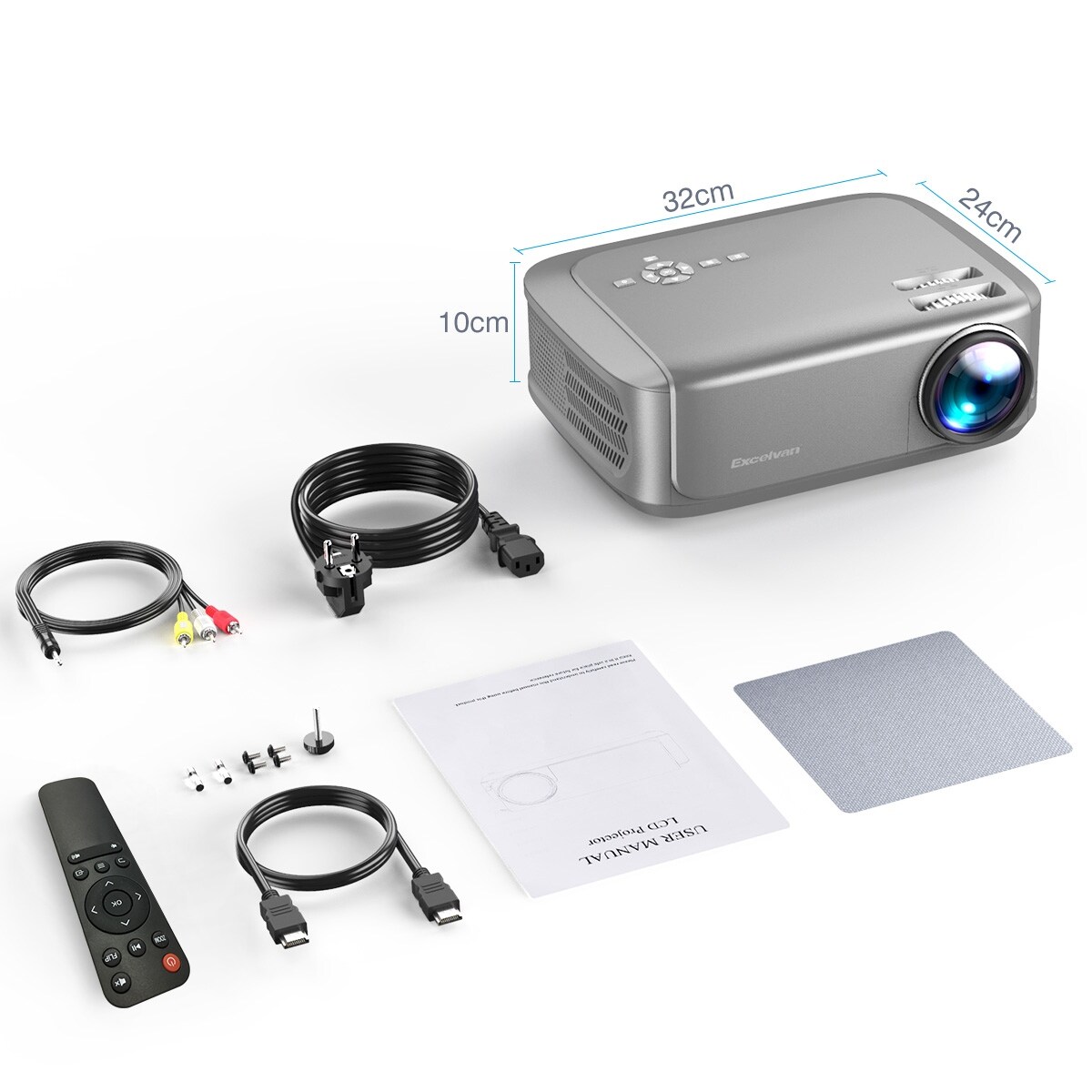Shop Excelvan Bl68 Home Theater Projector Supports Red Blue 3d