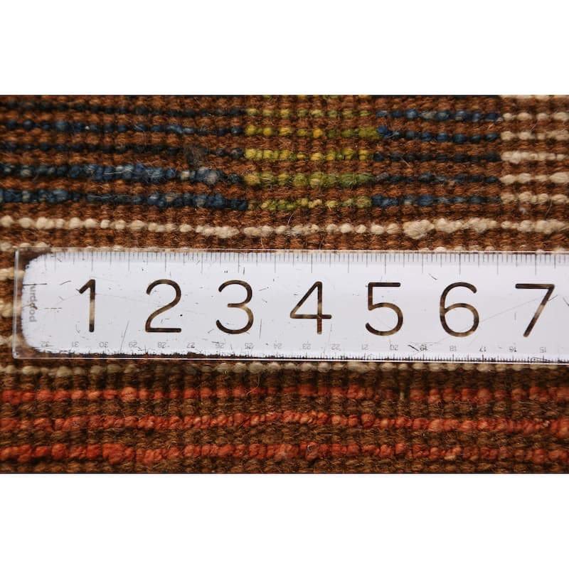 Orange Moroccan Oriental Area Rug Hand-Knotted Bedroom Wool Carpet - 6'10" x 9'7"