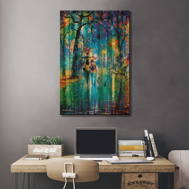 Little Friend Print On Wood by Leonid Afremov - Multi-Color