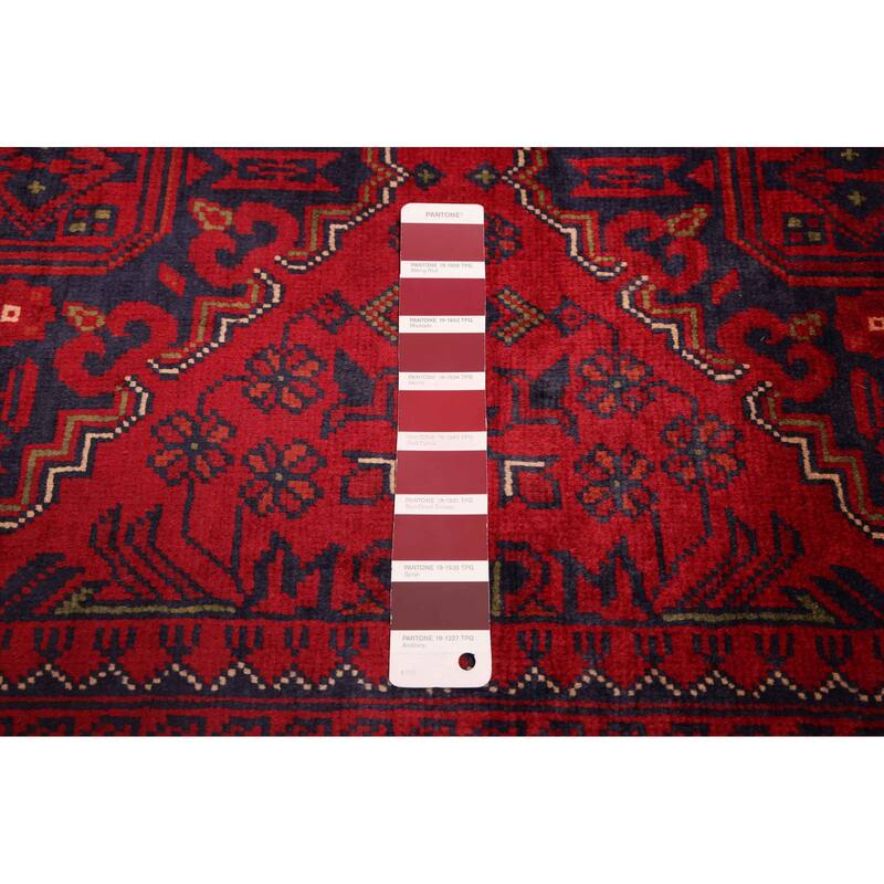 ECARPETGALLERY Hand-knotted Finest Khal Mohammadi Red Wool Rug - 3'1 x 6'11