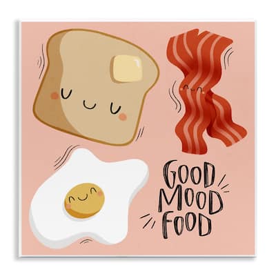 Stupell Good Mood Food Breakfast Wall Plaque Art Design By Sarah Hickman
