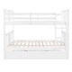 preview thumbnail 33 of 35, Elegant Full over Full Bunk Bed Wooden Kids Bed with Twin Size Trundle,Ladder,Guardrails for Bedroom
