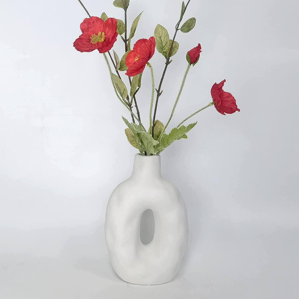 Ceramic Vase for Centerpieces Gifts Modern Geometric