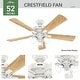 preview thumbnail 4 of 21, Hunter 52" Crestfield Ceiling Fan with LED Light Kit and Handheld Remote - Casual, Farmhouse, Transitional, Rustic