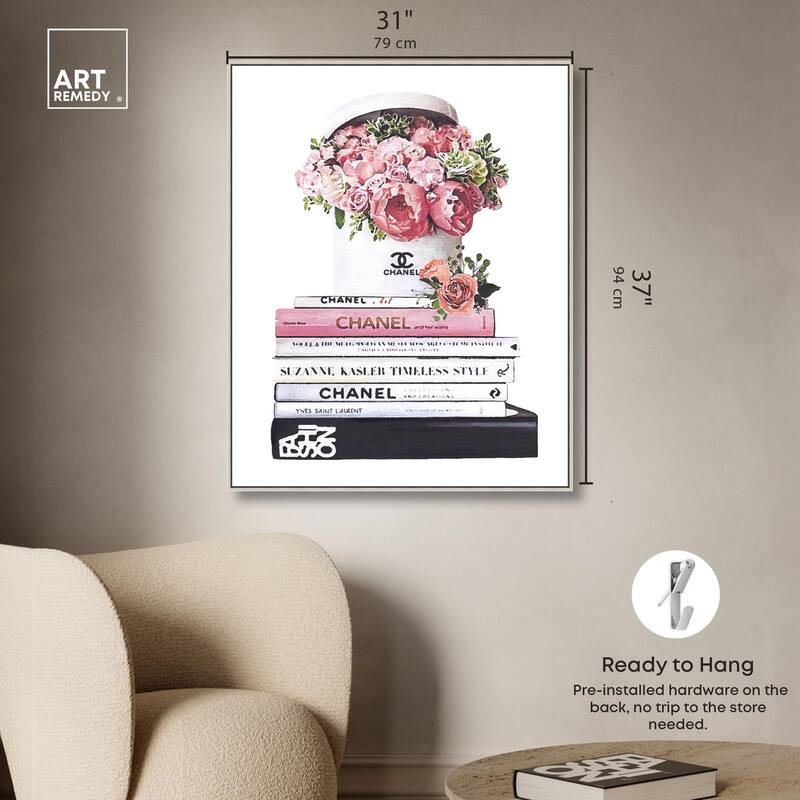 Doll Memories - Roses upon Books Canvas by Art Remedy