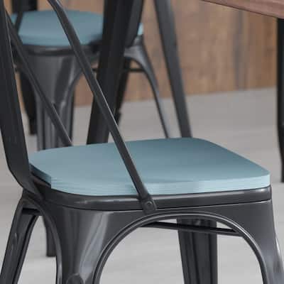 All-Weather Polyresin Seat for Colorful Metal Stools and Chairs-4 Pack