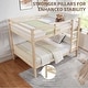 preview thumbnail 5 of 40, Full over Full Wooden Bunk Bed, High Guardrail,Ladder, No Box Spring