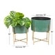 preview thumbnail 44 of 50, Iron Contemporary Planter (Set of 2) - S/2 12", 16"H