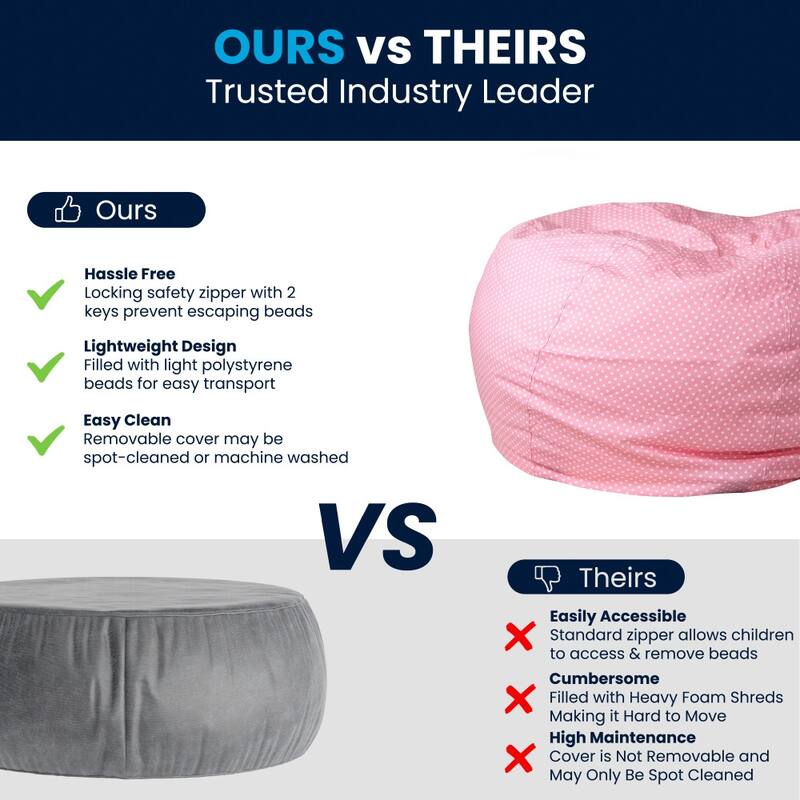 Oversized Refillable Bean Bag Chair for Kids and Adults