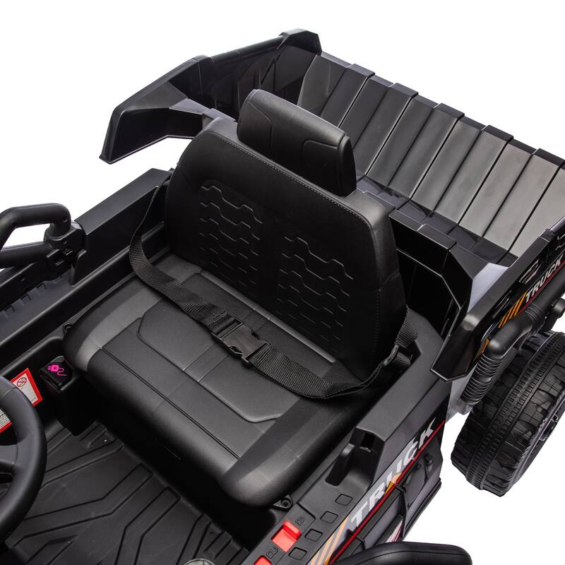 12V Kids Ride On Dump Truck W/Parents Control,2wd,Rear-Wheel Suspension,Electric Dump Bed And Extra Shovel,For Kids 3-5