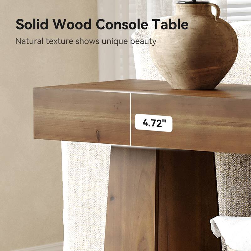 67 Inch Solid Wood Console Table for Entryway
