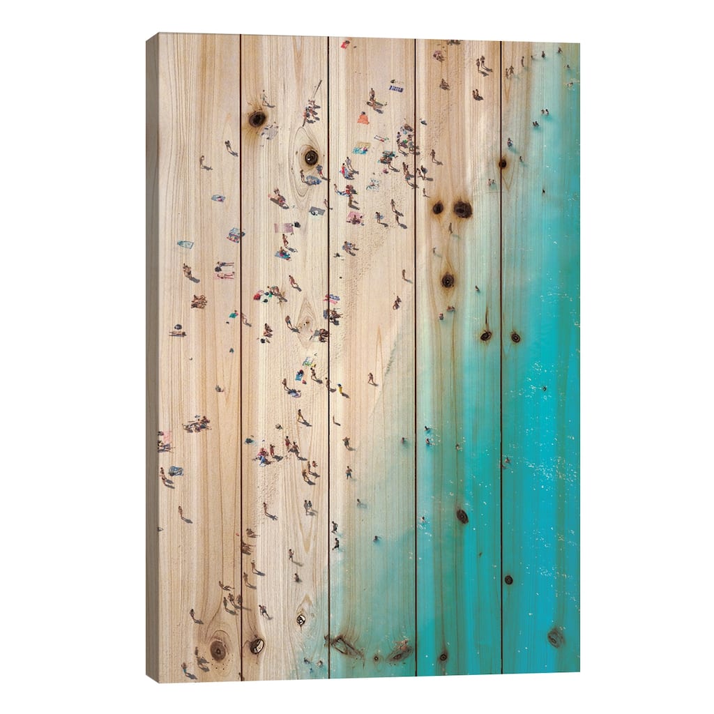 Aerial View Of Myrtos Beach VIII, Cephalonia, Ionian Islands, Greece Print On Wood by Matteo Colombo - Multi-Color