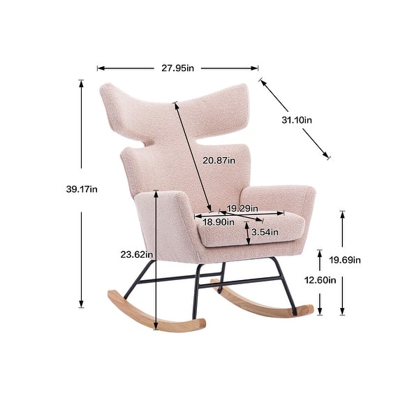 Livingroom Polyester Rocking Chair Ergonomic Fish Tail Lounge Chairs ...