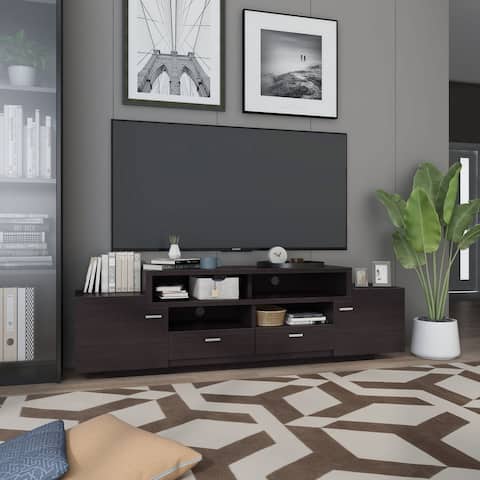 Furniture of America Peyson Wood TV Stand for TV up to 70"