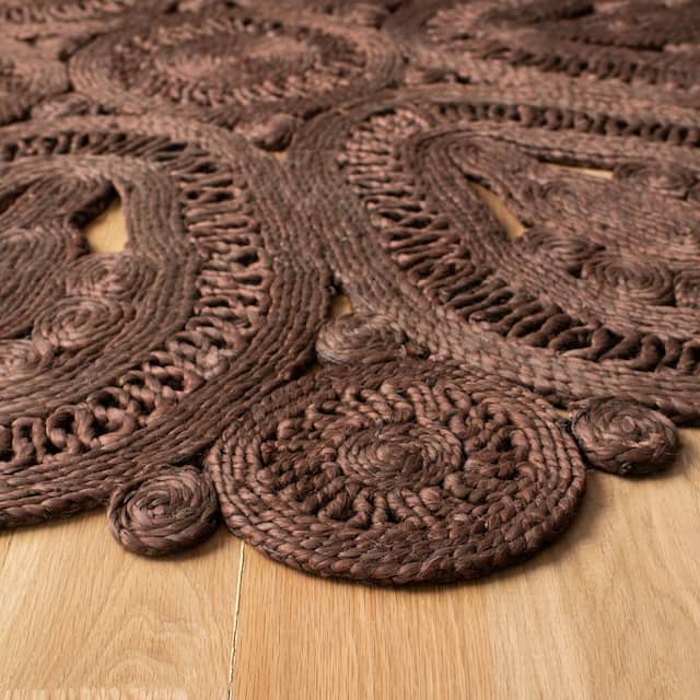 SAFAVIEH Handmade Natural Fiber Ljiljanka Floral Jute Rug