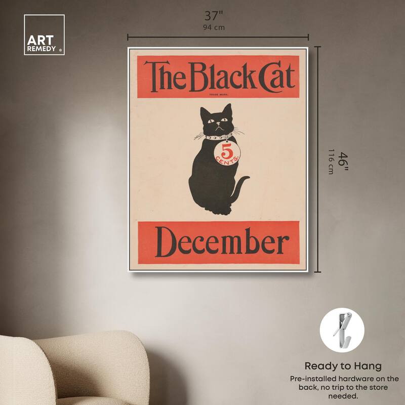 The Black Cat December 1890 Canvas by Art Remedy