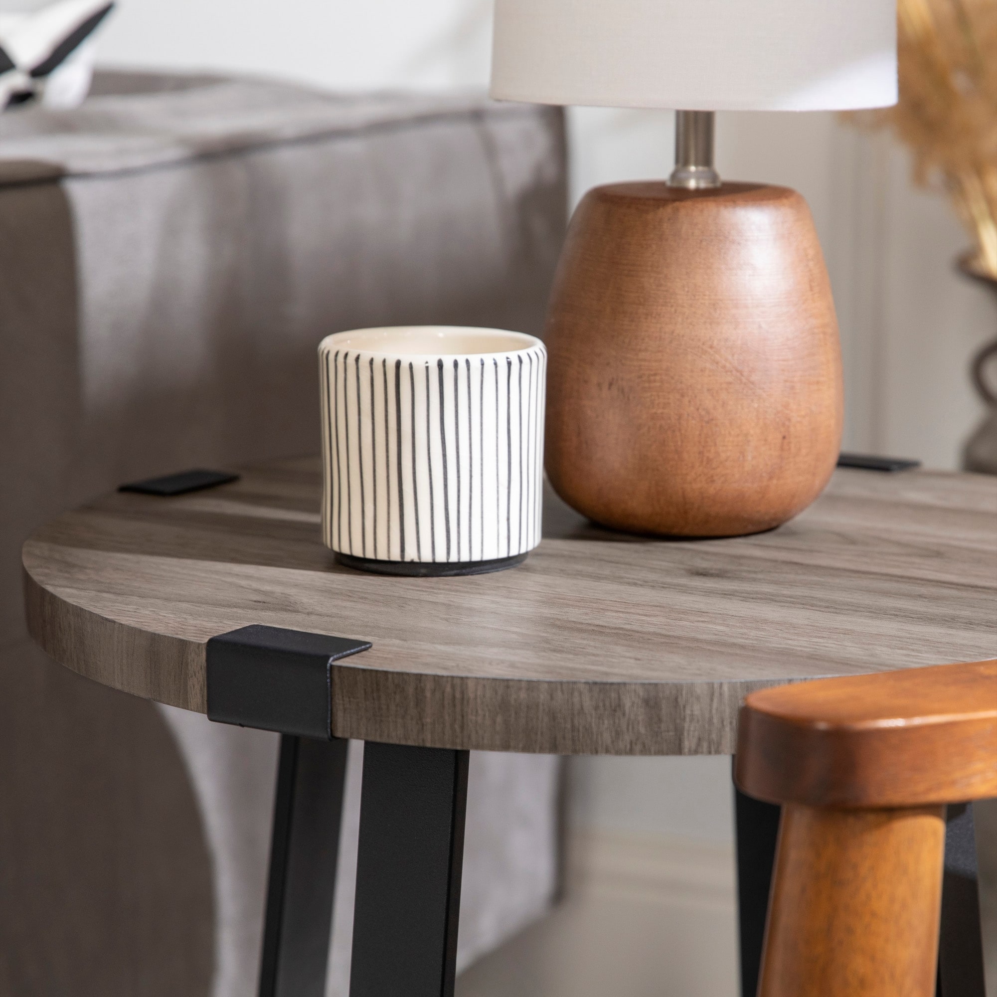 Carbon loft kenyon round hot sale metal wrap side table