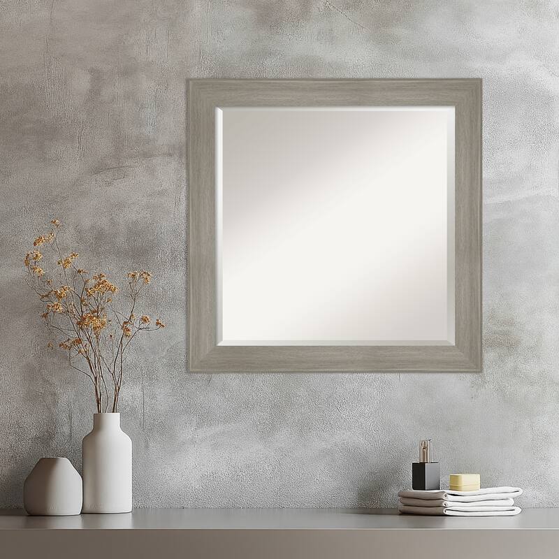 Grand Narrow Beveled Framed Wall Mirror