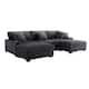 118.4"W Plush Modular Sectional Sofa with Pillows