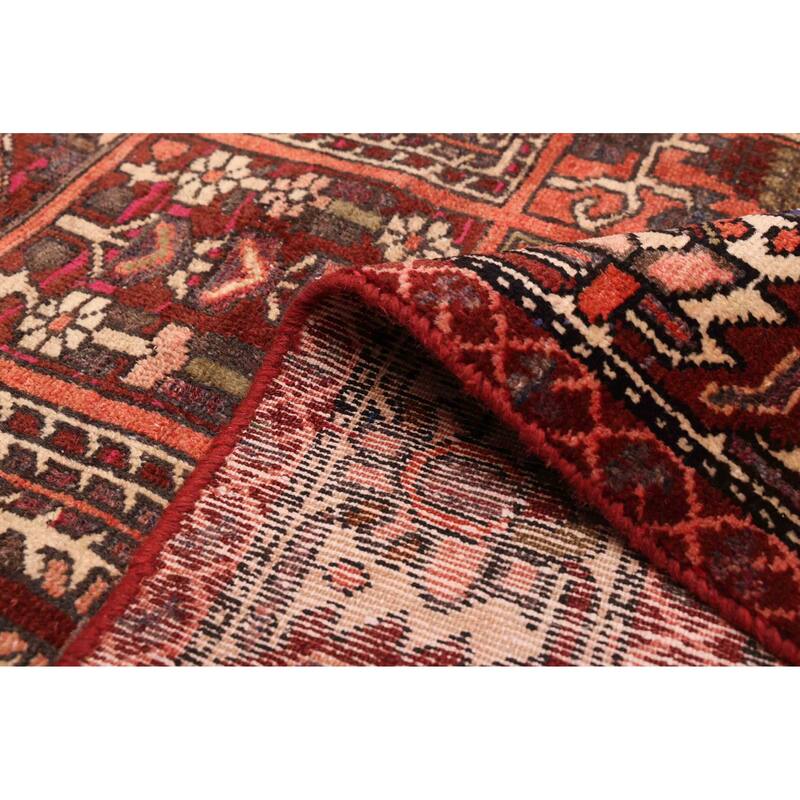 ECARPETGALLERY Hand-knotted Kayseri Vintage Dark Red Wool Rug - 6'9 x 9'8