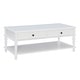preview thumbnail 2 of 4, Linon Jowin White Wood 2 Drawer Coffee Table