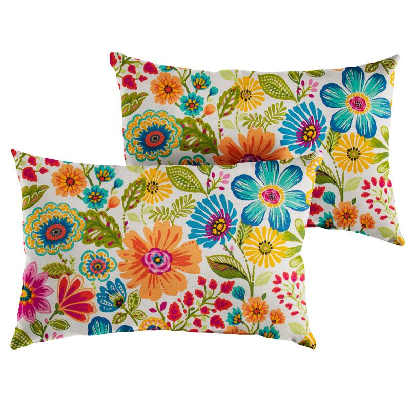 Sorra Home Outdoor Knife Edge Pillow Set of 2