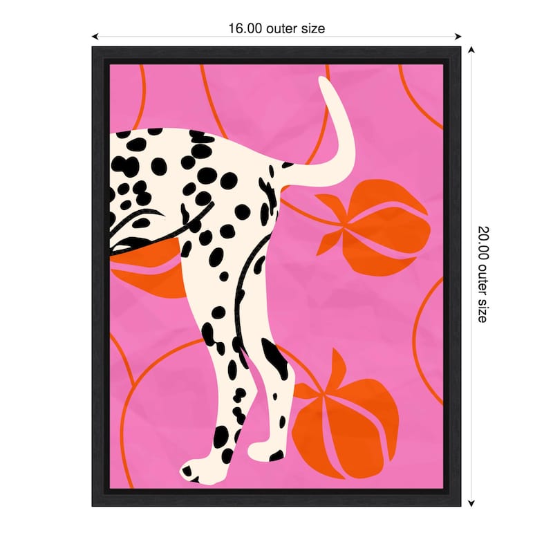 Tail a Dog Texture by Kintsugi99 Framed Canvas Wall Art - 16 x 20 in