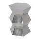 preview thumbnail 1 of 2, Renzo 16 in. W Stainless Steel Modern End Table Nickel
