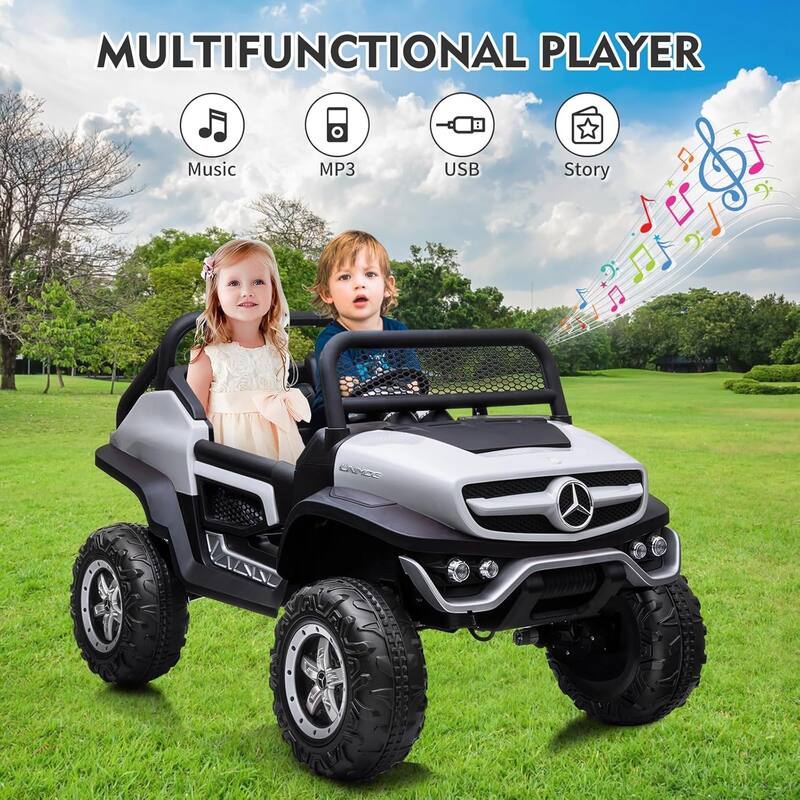 24V Ride On Truck Car for Kids 2 Seater Licensed Mercedes Benz Toddles Electric Car