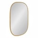 preview thumbnail 67 of 92, Kate and Laurel Caskill Capsule Framed Wall Mirror 24x36 - Gold