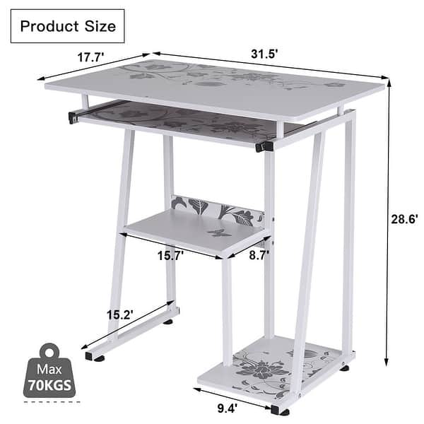 Pull Out Computer Table PRODUCTS Desktop computer desk with pull-out keyboard tray for bedroom ...