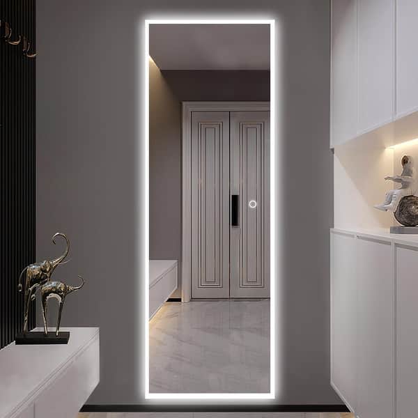 Led Full Length Dimmable Lighted Bathroom Wall Mirror 65 65x21 Overstock 32389613 usd
