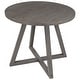 preview thumbnail 3 of 6, Mid-Century Wood Round Dining Table with X-shape Legs for Small Places, Gray