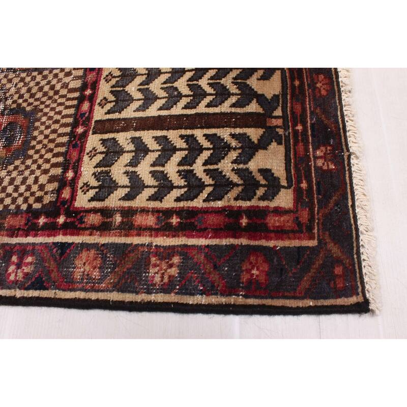 ECARPETGALLERY Hand-knotted Kayseri Vintage Dark Red Wool Rug - 5'2 x 8'4