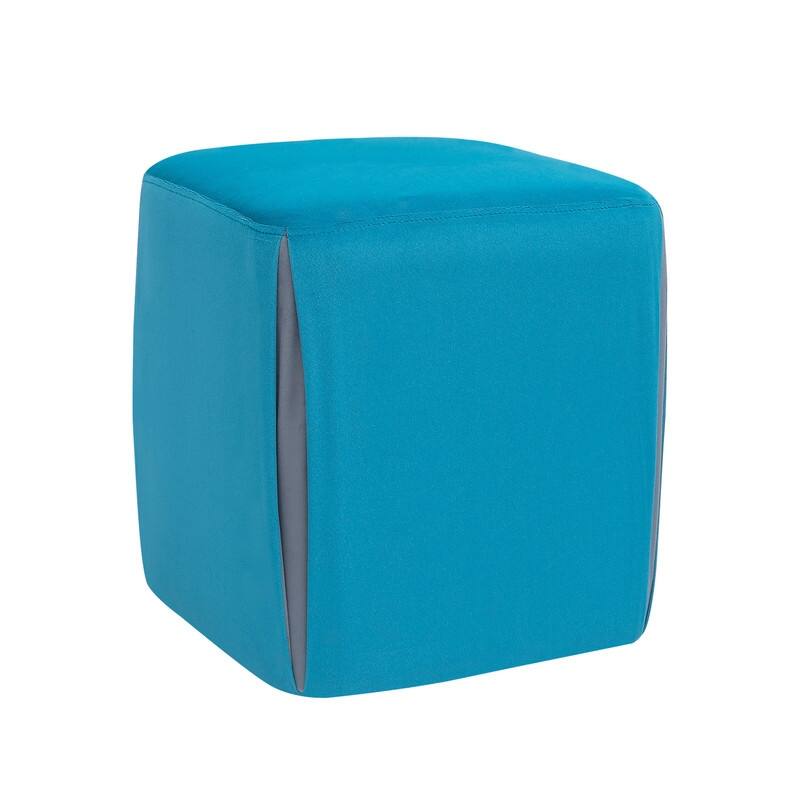 Adeco 14" Small Ottoman Footrest Stool- Velvet Seating Stool Ottoman