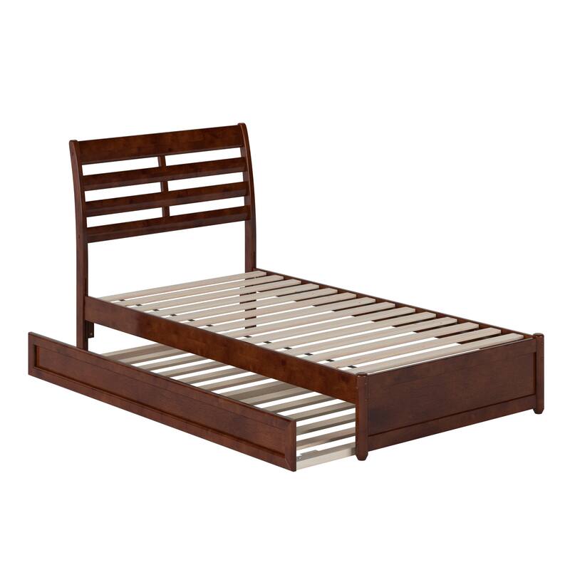 Emelie Platform Bed with Panel Footboard and Twin Trundle