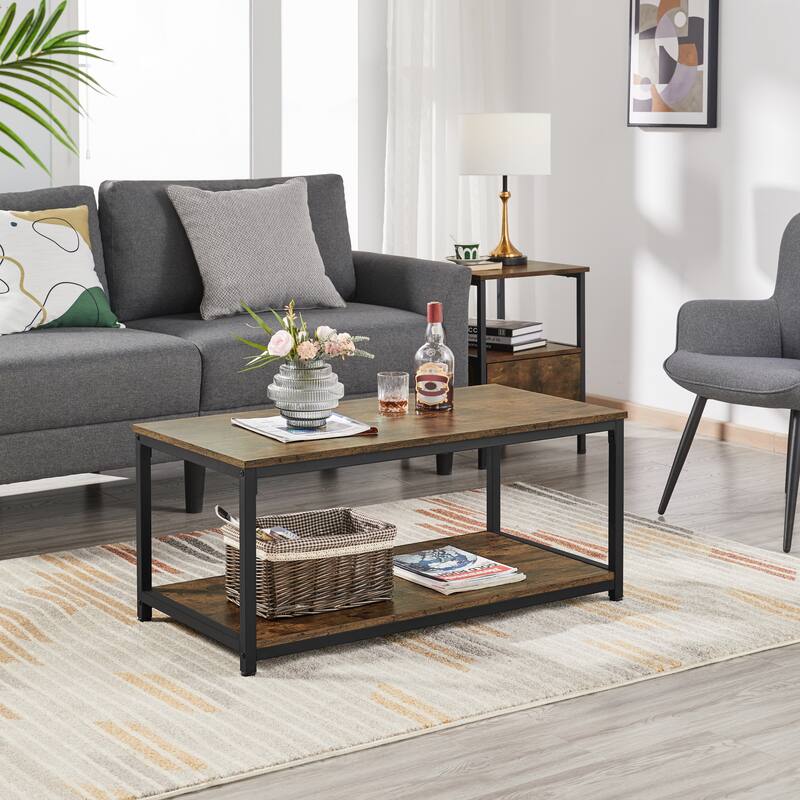 Yaheetech 39.5" Storage Coffee Table Spacious Accent Furniture Table