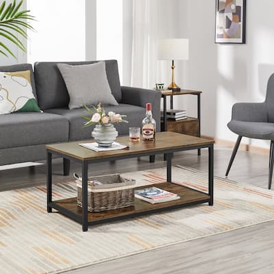 Yaheetech 39.5" Storage Coffee Table Spacious Accent Furniture Table