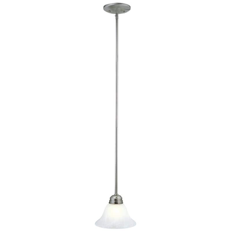 Design House 511634 Millbridge Traditional 1-Light Indoor Dimmable Mini Pendant with Alabaster Glass