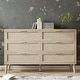 preview thumbnail 1 of 4, 6 Drawer Rattan Dresser, with Handles Wood