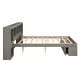 preview thumbnail 9 of 22, Queen Size Platform Bed with Drawer and Multi-Storage Headboard, Wooden Bed Frame with Cabinet, No Box Spring Required, Grey