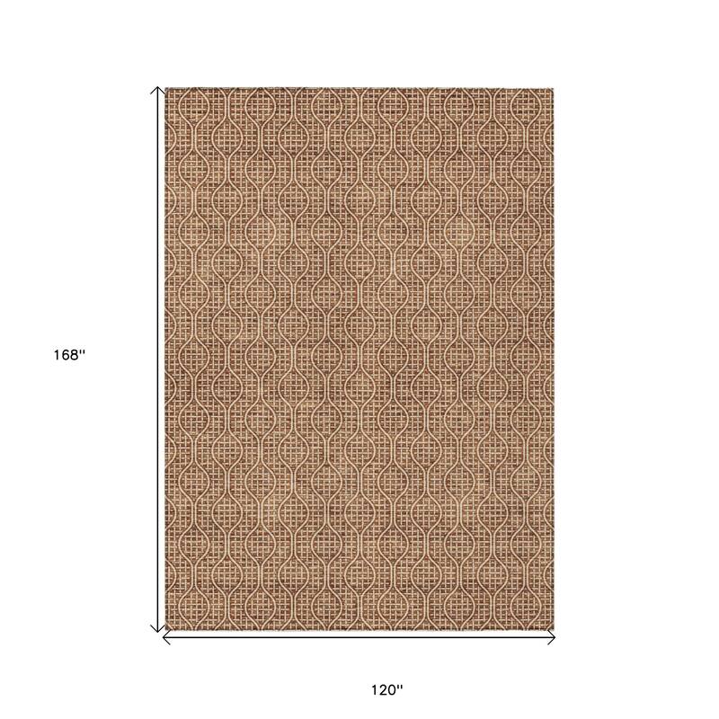 HomeRoots Geometric Transitional Rectangle Outdoor Rug