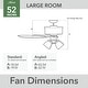 preview thumbnail 7 of 18, Hunter 52" Lochemeade Ceiling Fan with LED Light Kit and Handheld Remote - Modern, Contemporary - Exclusive SureSpeed!