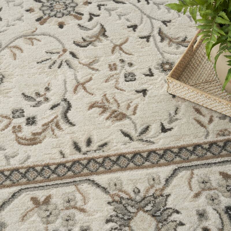 Becoq Distressed Floral Area Rug By HomeRoots - 8' x 10'
