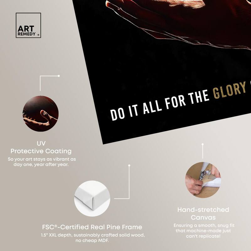 Glory of God Football Canvas by Art Remedy, Gallery Wrapped