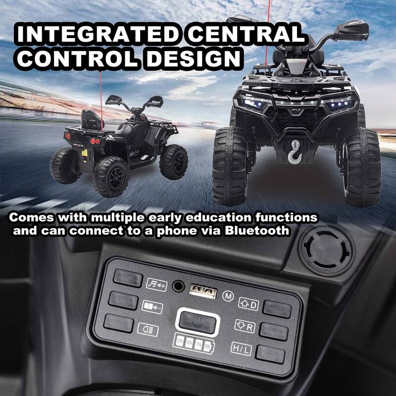 24V Kids Ride On Car with Parent Remote Control and LED Lights