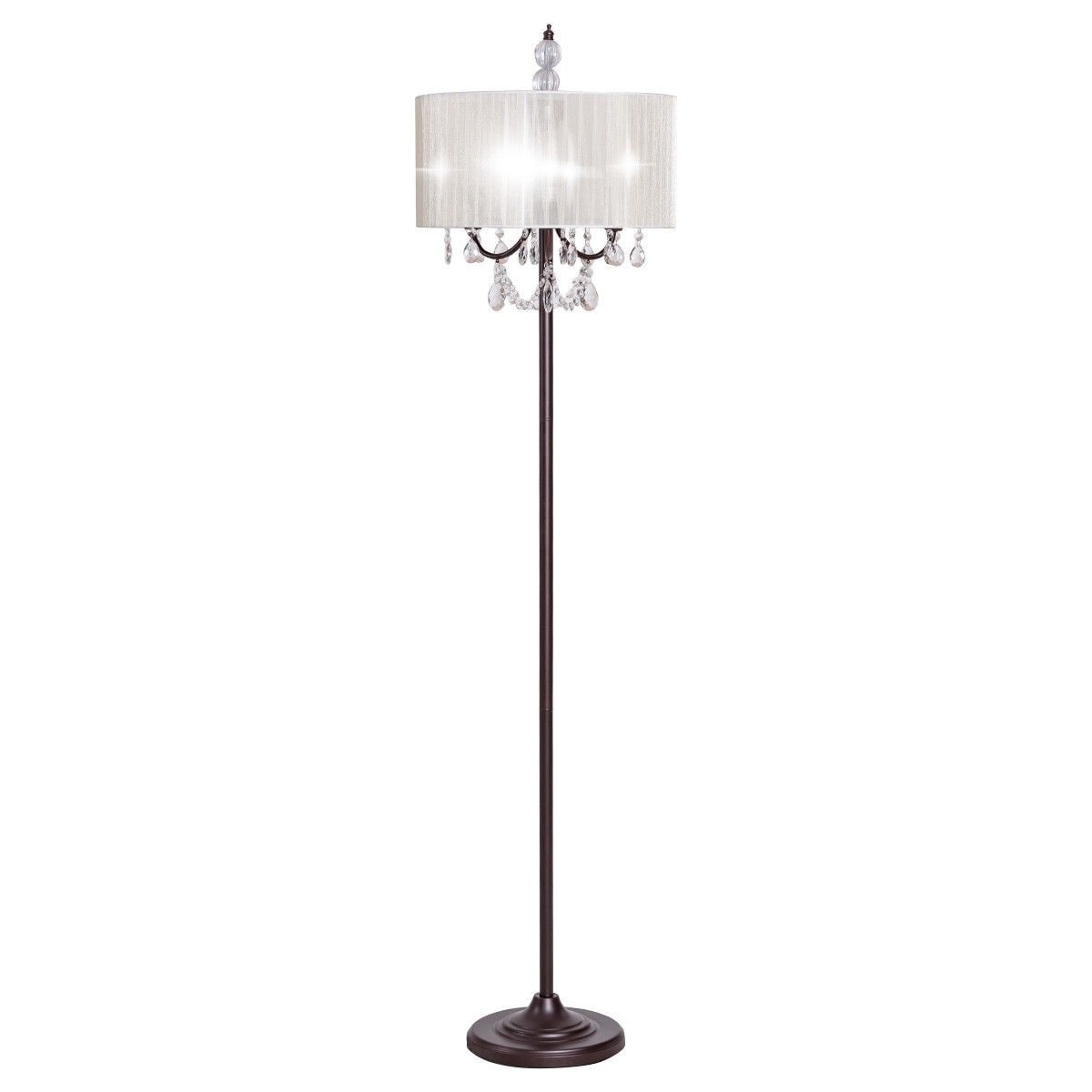 Hanging crystal sales floor lamp