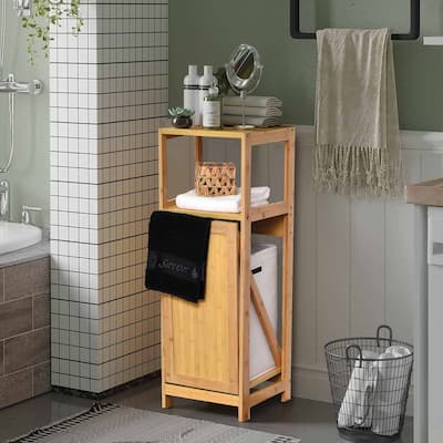 Tilt-Out Laundry Cabinet with Removable Hamper - 14.4"L x 13"W x 38.8"H